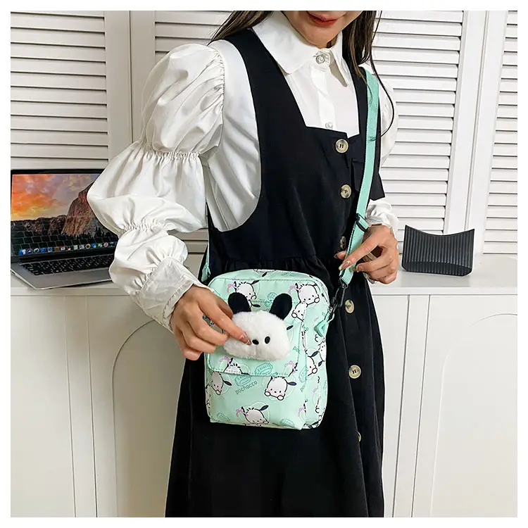 Cute Cartoon Crossbody Bag Mint Green for Girls — feature 11