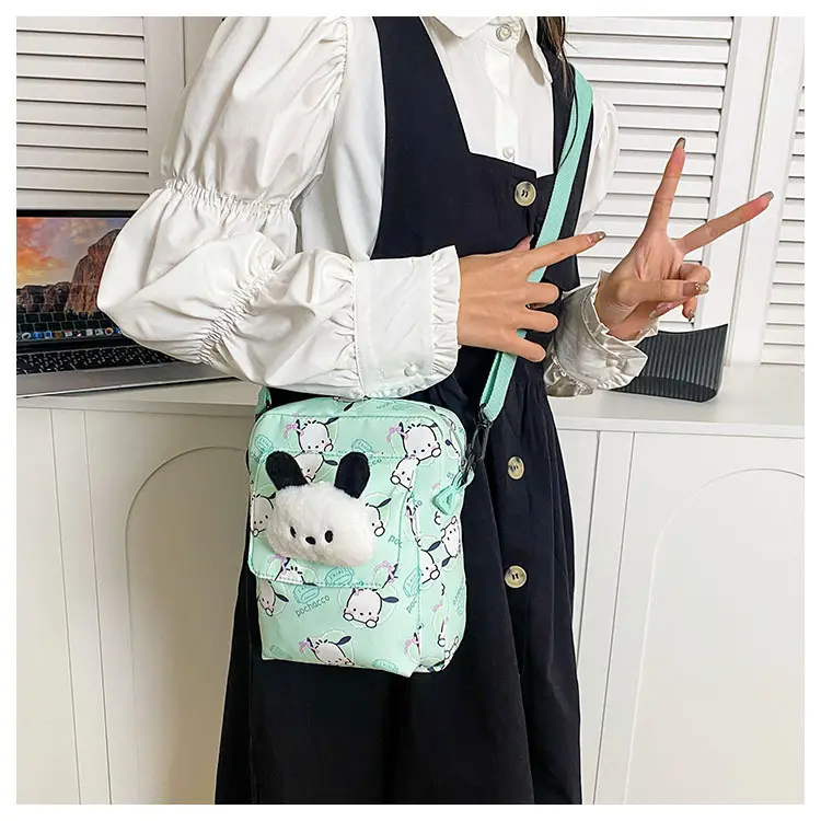 Cute Cartoon Crossbody Bag Mint Green for Girls — feature 12