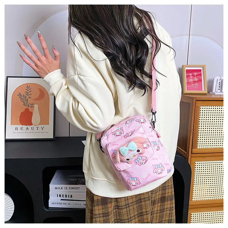 Cute Cartoon Crossbody Bag Mint Green for Girls — feature 23