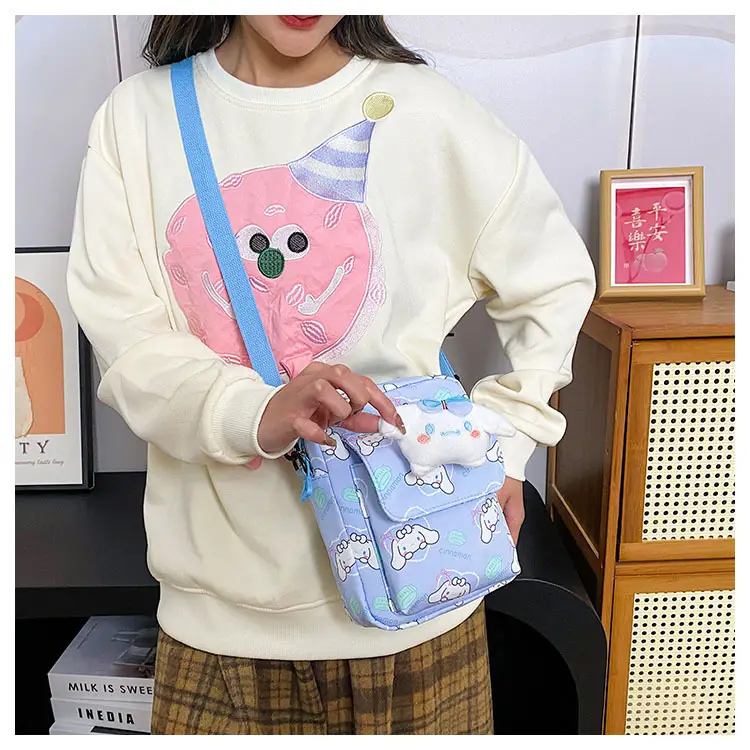 Cute Cartoon Crossbody Bag Mint Green for Girls — feature 27