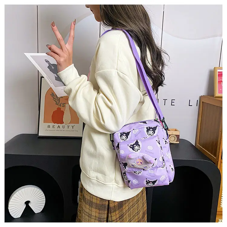 Cute Cartoon Crossbody Bag Mint Green for Girls — feature 34