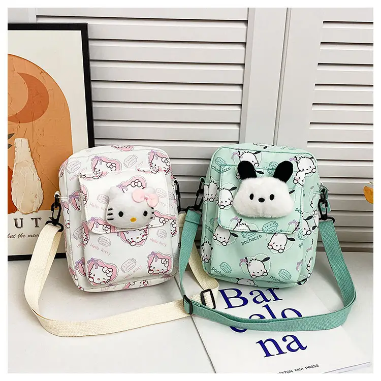 Cute Cartoon Crossbody Bag Mint Green for Girls — feature 40