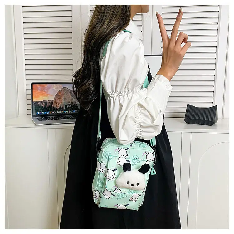 Cute Cartoon Crossbody Bag Mint Green for Girls — feature 8