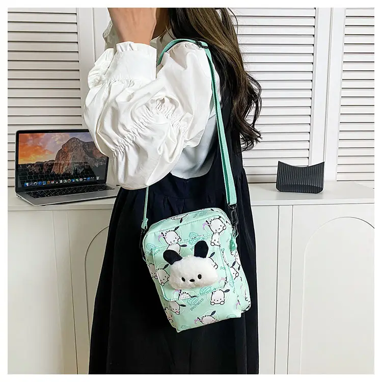 Cute Cartoon Crossbody Bag Mint Green for Girls — feature 9