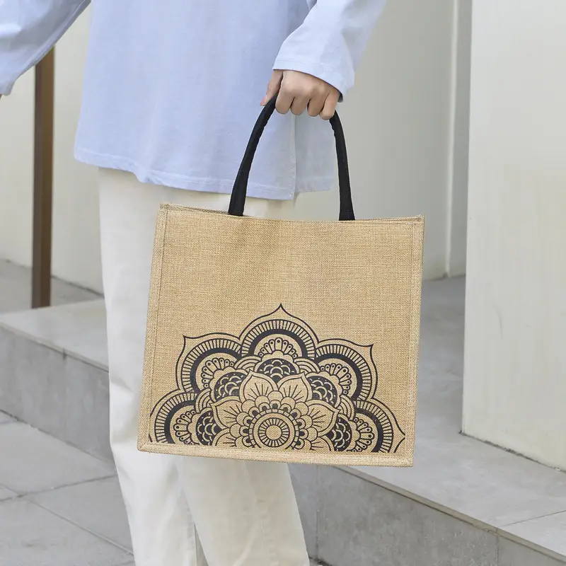 Linen Tote Bag for Women with Elephant Design - Image 17