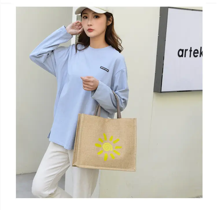 Linen Tote Bag for Women with Elephant Design — feature 11