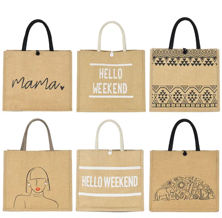 Linen Tote Bag for Women with Elephant Design — feature 19