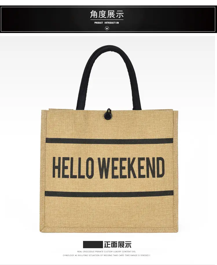 Linen Tote Bag for Women with Elephant Design — feature 22