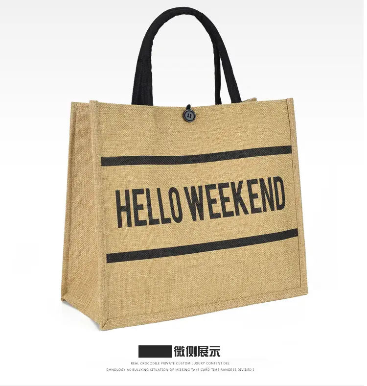 Linen Tote Bag for Women with Elephant Design — feature 24