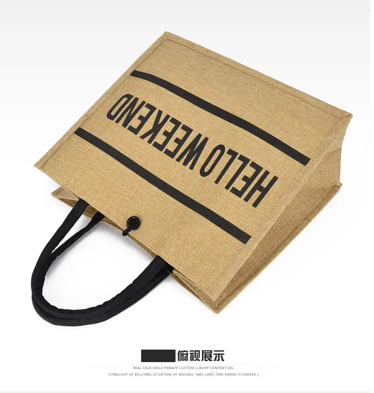 Linen Tote Bag for Women with Elephant Design — feature 27