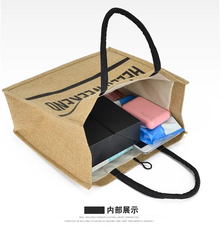 Linen Tote Bag for Women with Elephant Design — feature 29