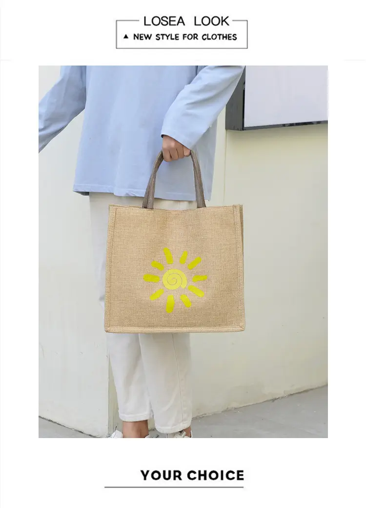 Linen Tote Bag for Women with Elephant Design — feature 6