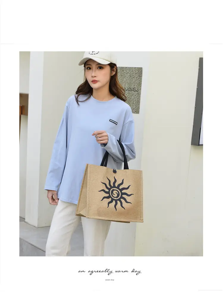 Linen Tote Bag for Women with Elephant Design — feature 7