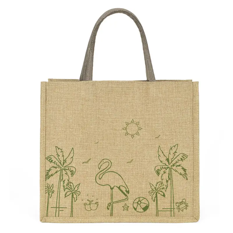 Linen Tote Bag for Women with Elephant Design - Image 6
