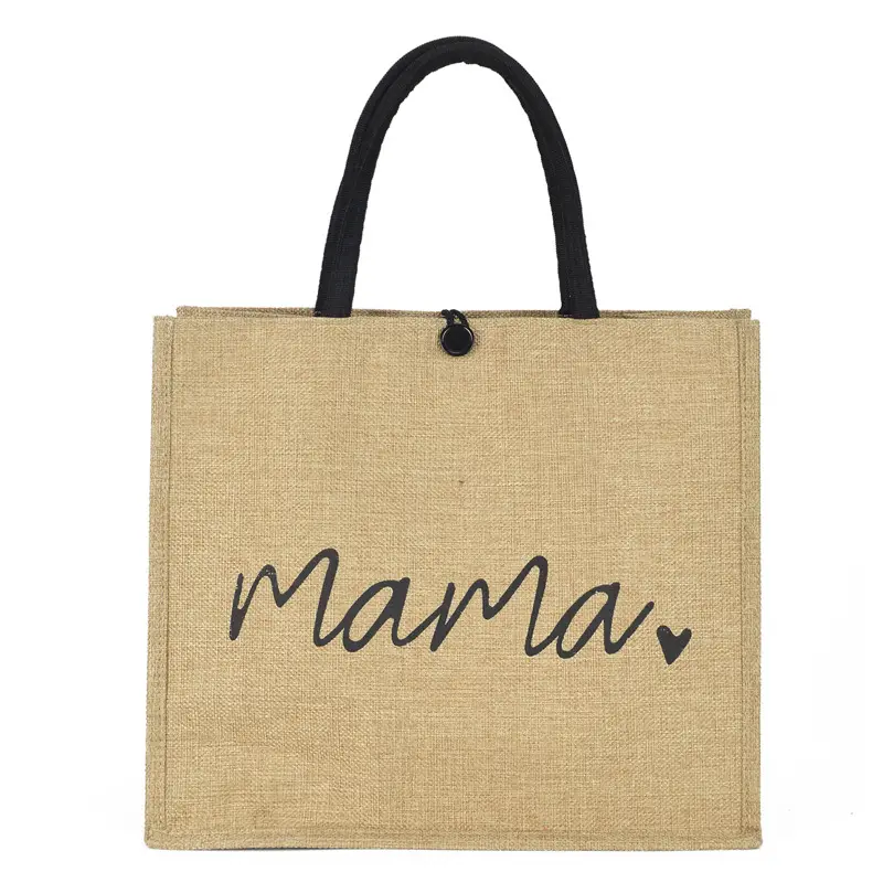 Linen Tote Bag for Women with Elephant Design - Image 8