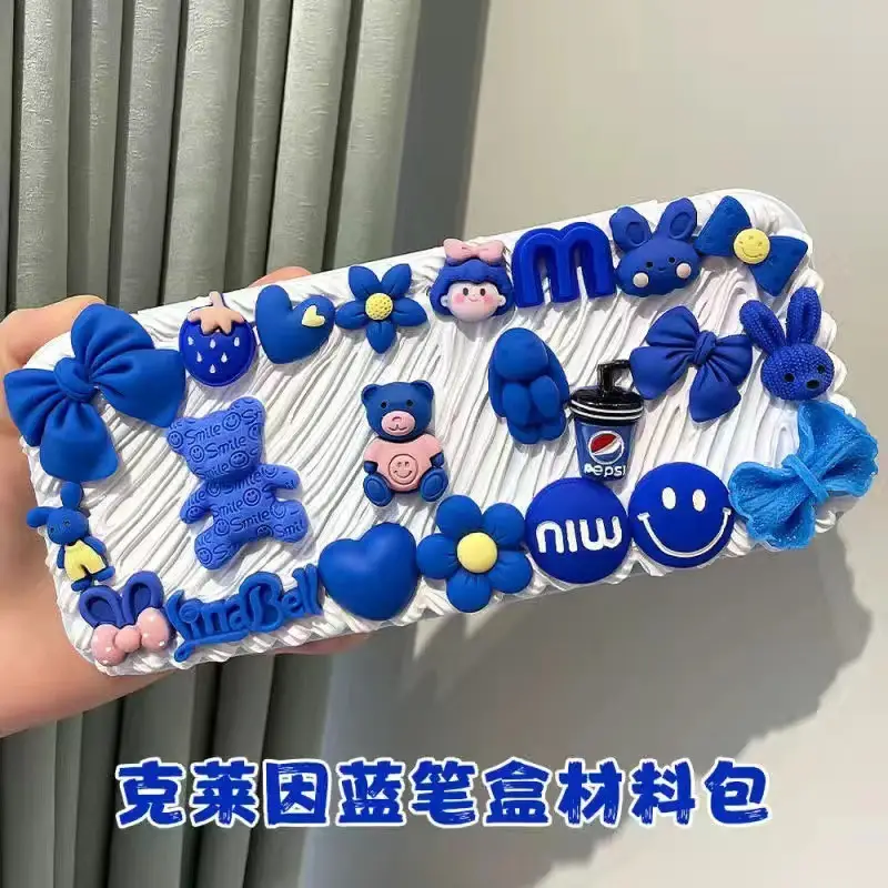 Handmade diy cream plastic stationery box creative stationery box making material package student cute hand-made simulation stationery