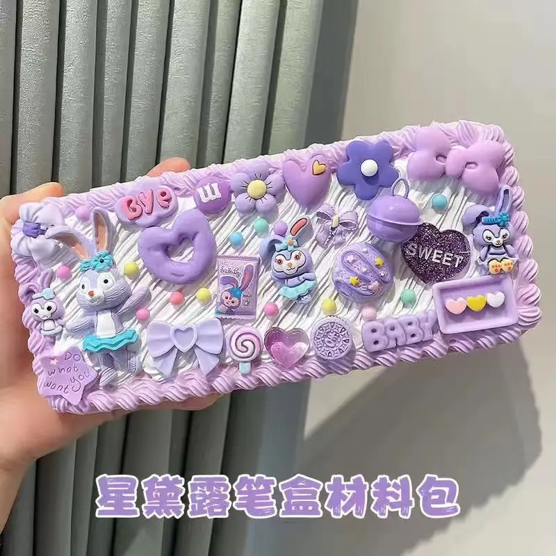 Handmade diy cream plastic stationery box creative stationery box making material package student cute hand-made simulation stationery