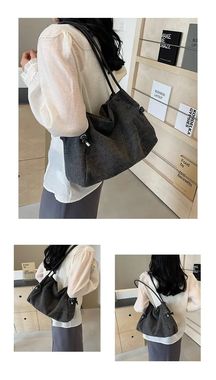 Women's 2024 Denim Shoulder Bag Large Capacity Korean Style — feature 10