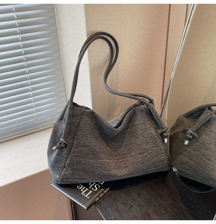 Women's 2024 Denim Shoulder Bag Large Capacity Korean Style — feature 12