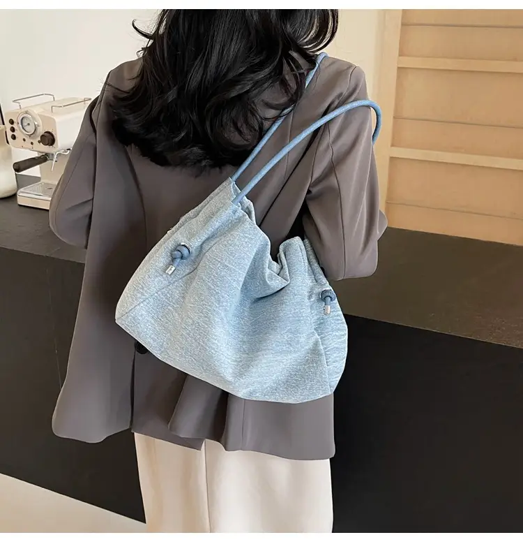 Women's 2024 Denim Shoulder Bag Large Capacity Korean Style — feature 23