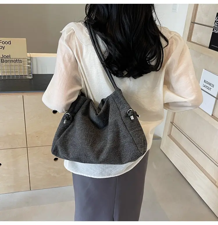 Women's 2024 Denim Shoulder Bag Large Capacity Korean Style — feature 25