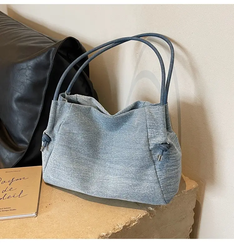 Women's 2024 Denim Shoulder Bag Large Capacity Korean Style — feature 27