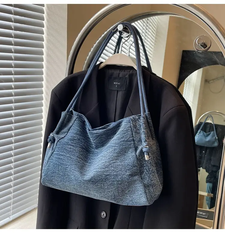 Women's 2024 Denim Shoulder Bag Large Capacity Korean Style — feature 29
