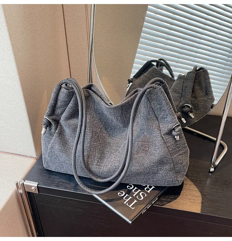 Women's 2024 Denim Shoulder Bag Large Capacity Korean Style — feature 36