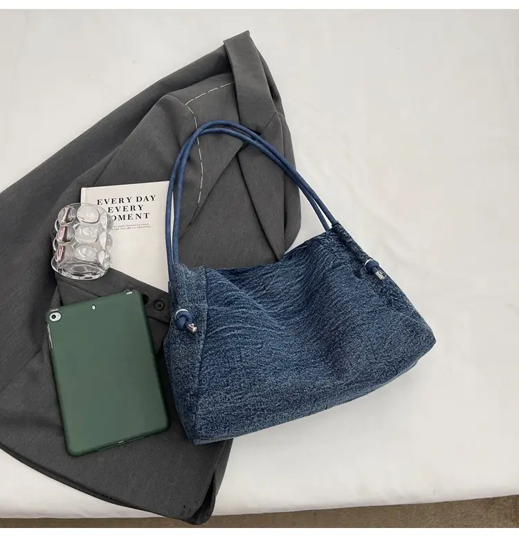 Women's 2024 Denim Shoulder Bag Large Capacity Korean Style — feature 48