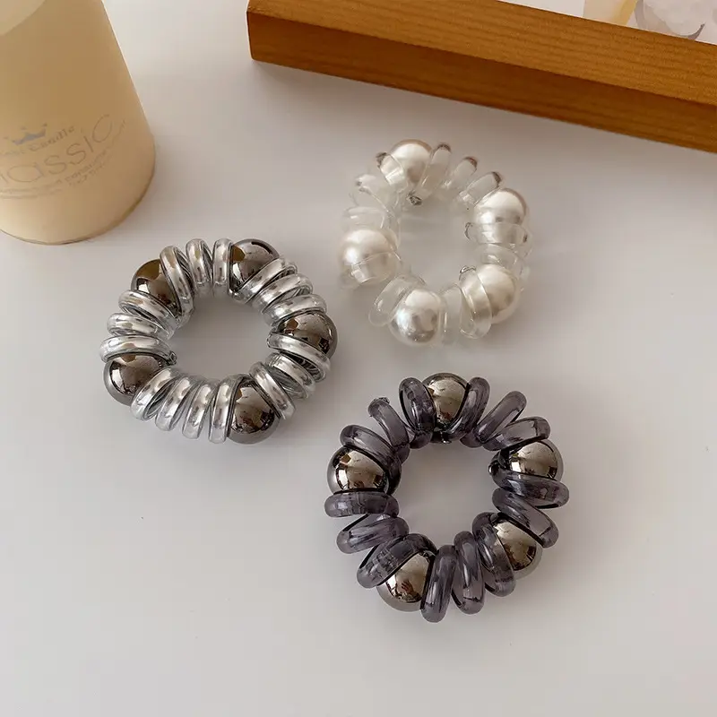 Pearl Hair Rope for Women Elegant High Elastic - Image 6