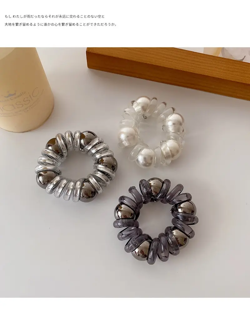 Pearl Hair Rope for Women Elegant High Elastic — feature 28