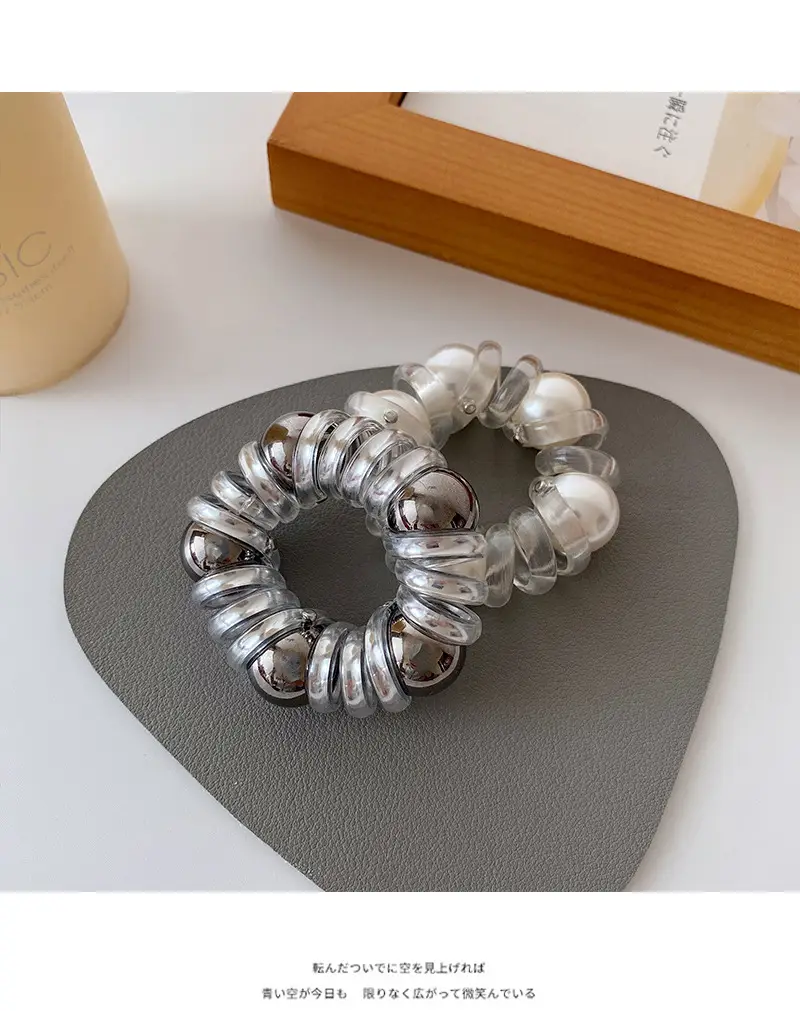 Pearl Hair Rope for Women Elegant High Elastic — feature 30