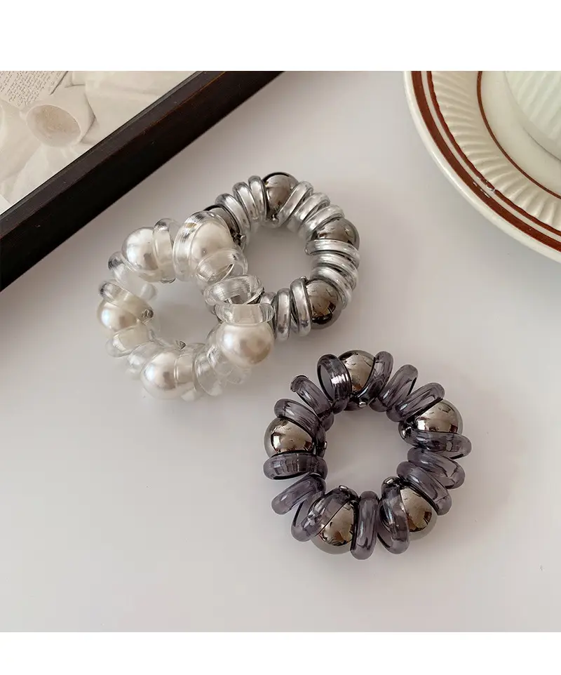 Pearl Hair Rope for Women Elegant High Elastic — feature 31