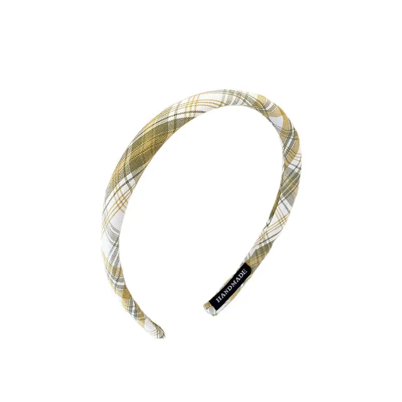 Spring Plaid Hair Hoop with Brand Label - Image 11