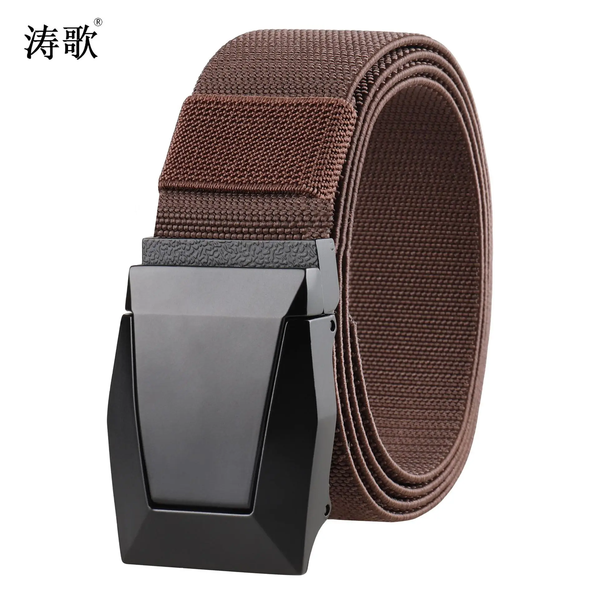 Men's Black Nylon Tactical Belt with Adjustable Buckle - Image 6