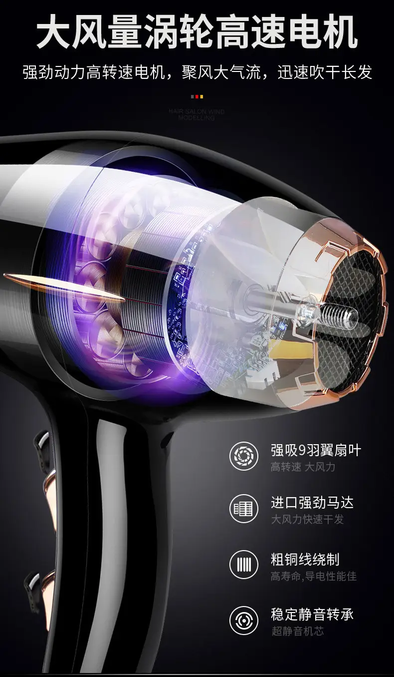 Negative Ion Hair Dryer with Big Wind & Blue Light — feature 10