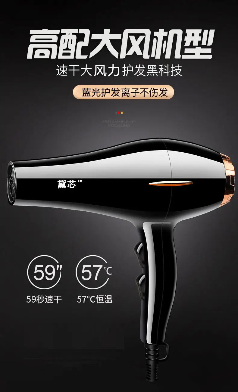 Negative Ion Hair Dryer with Big Wind & Blue Light — feature 5