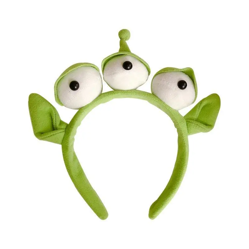 Three-Eyed Cute Green Cartoon Headband for Women