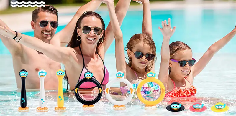 Children's Swimming Pool Water Play Toy Duck Diving Stick Diving Stick Underwater Submersion Air-Closed Training Auction Equipment — feature 2