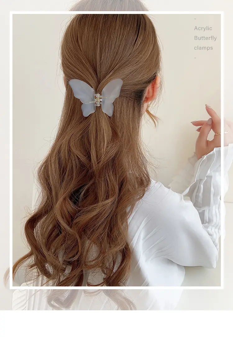 Transparent Butterfly Hair Clip for Girls Summer — feature 2