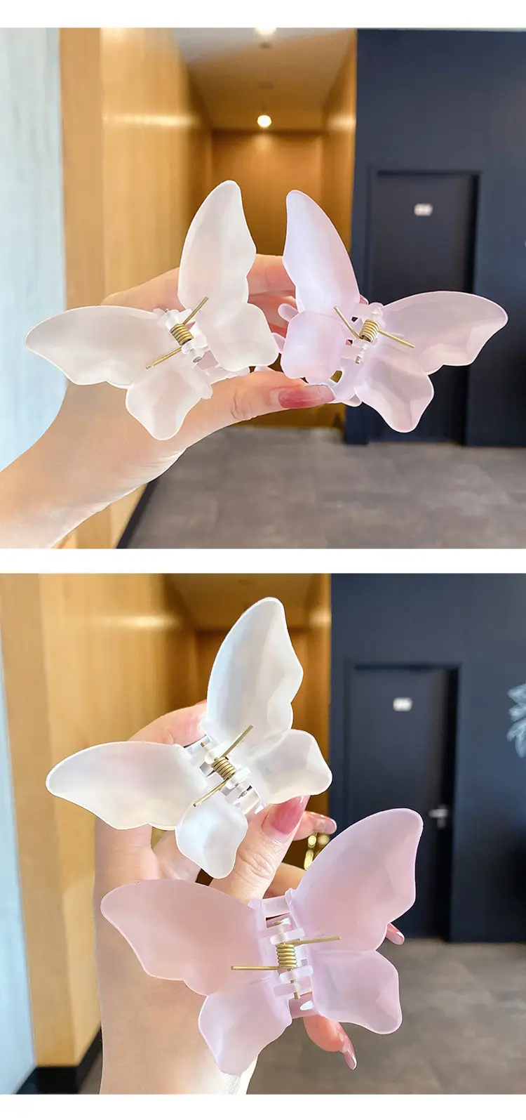 Transparent Butterfly Hair Clip for Girls Summer — feature 5