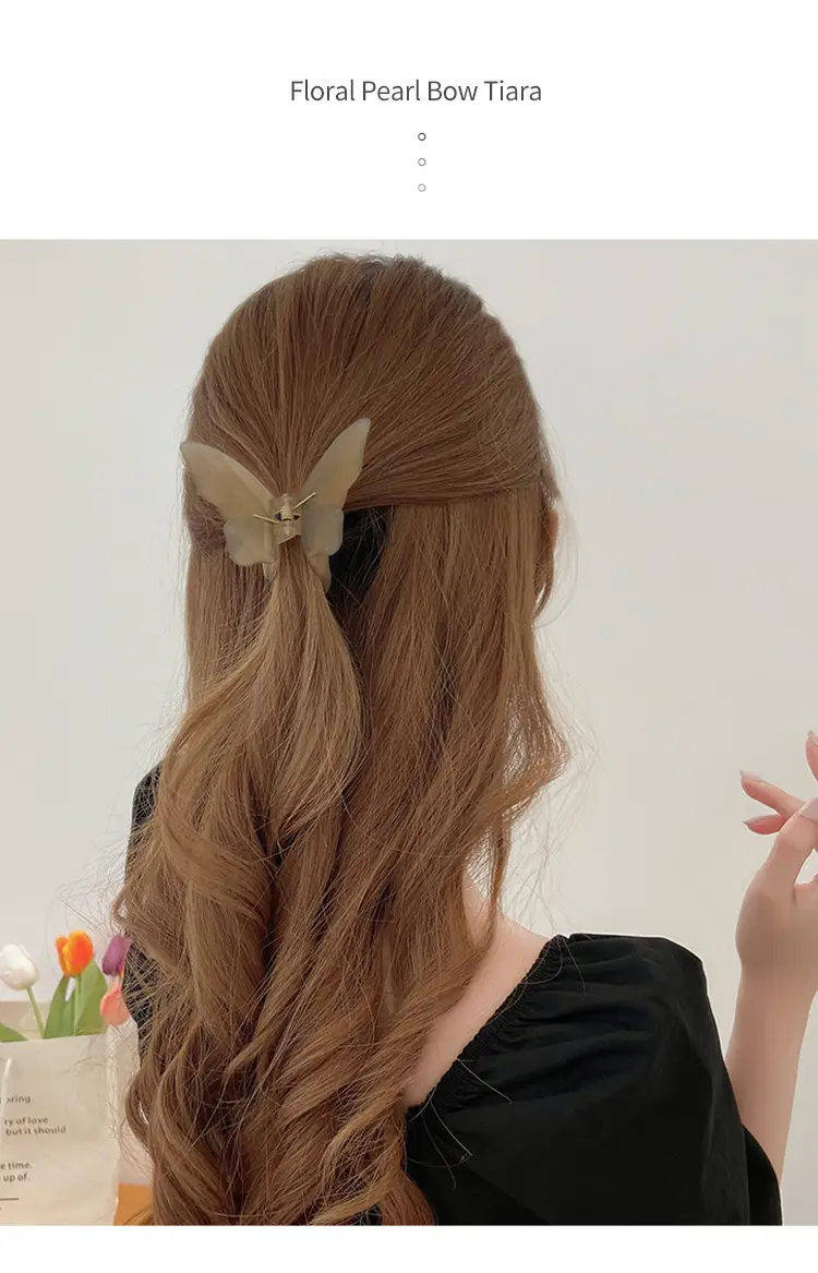 Transparent Butterfly Hair Clip for Girls Summer — feature 6