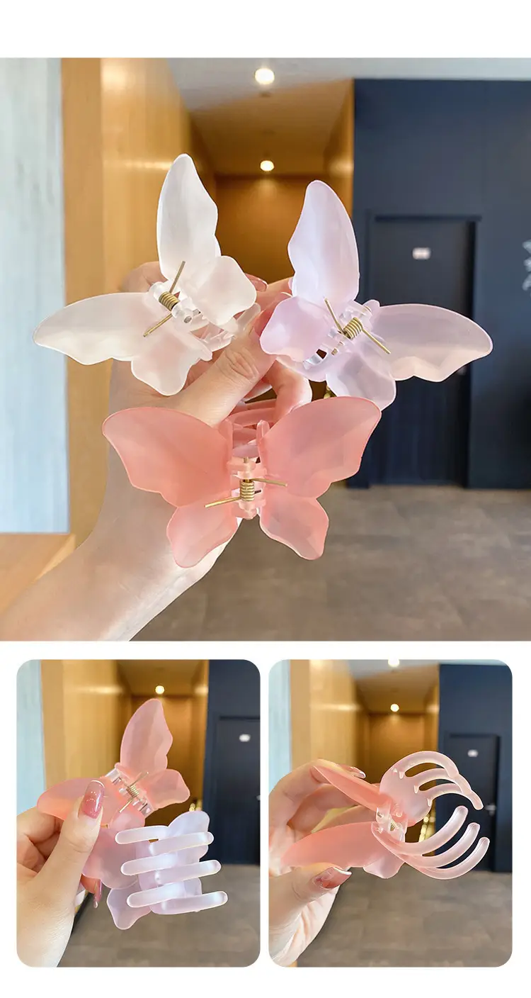 Transparent Butterfly Hair Clip for Girls Summer — feature 8