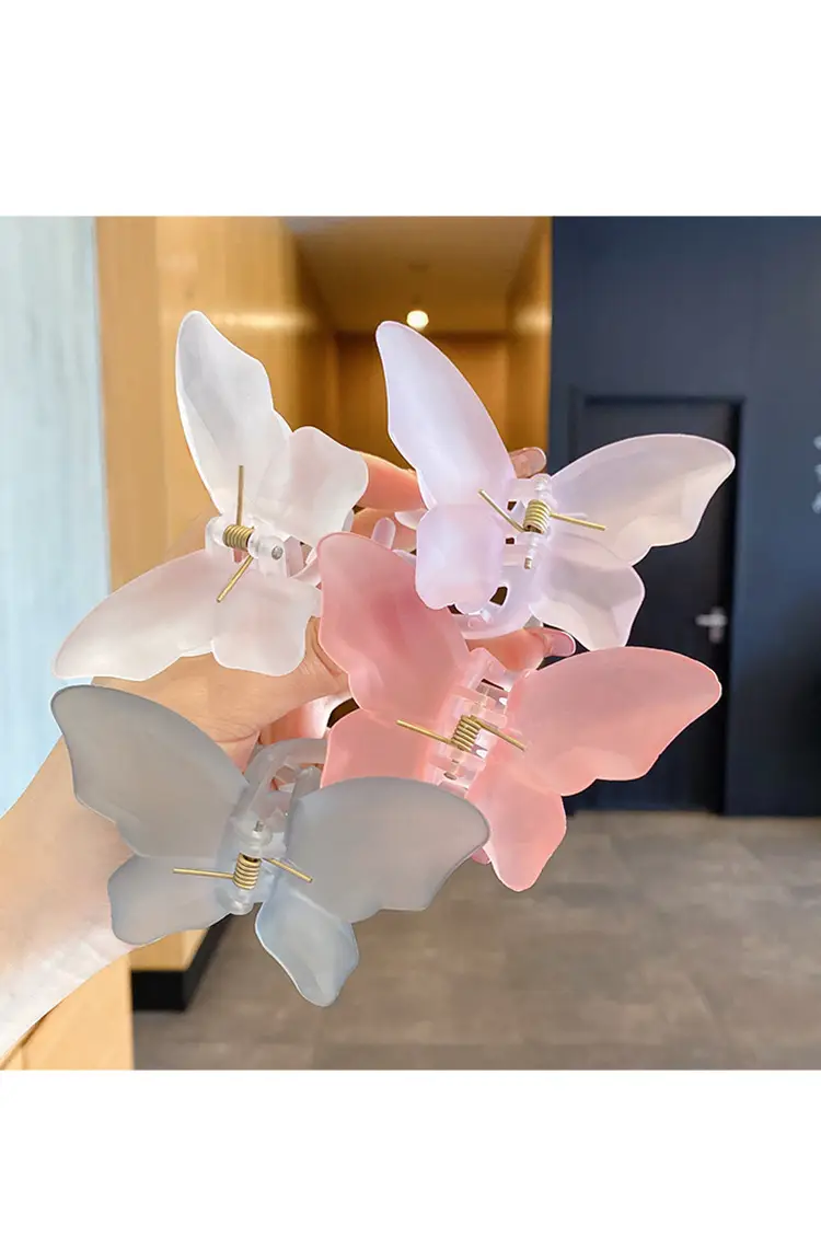 Transparent Butterfly Hair Clip for Girls Summer — feature 9