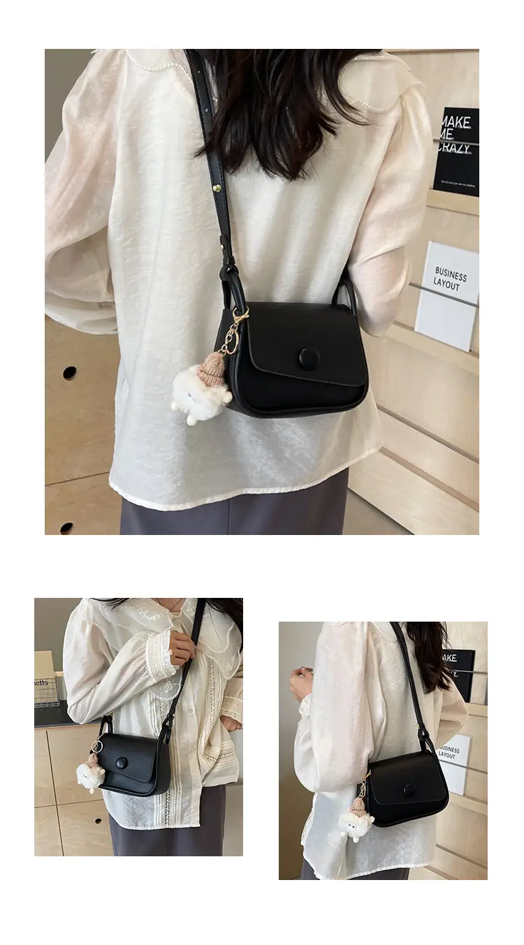 Women's 2024 Retro Square Shoulder Bag Brown Cream — feature 13