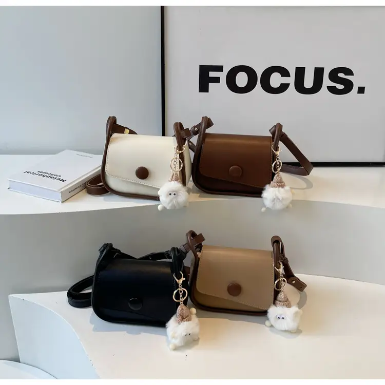 Women's 2024 Retro Square Shoulder Bag Brown Cream — feature 14