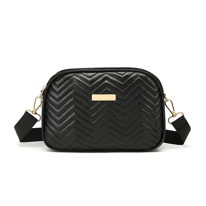 Double Zip Wave Crossbody Bag Brown 2024