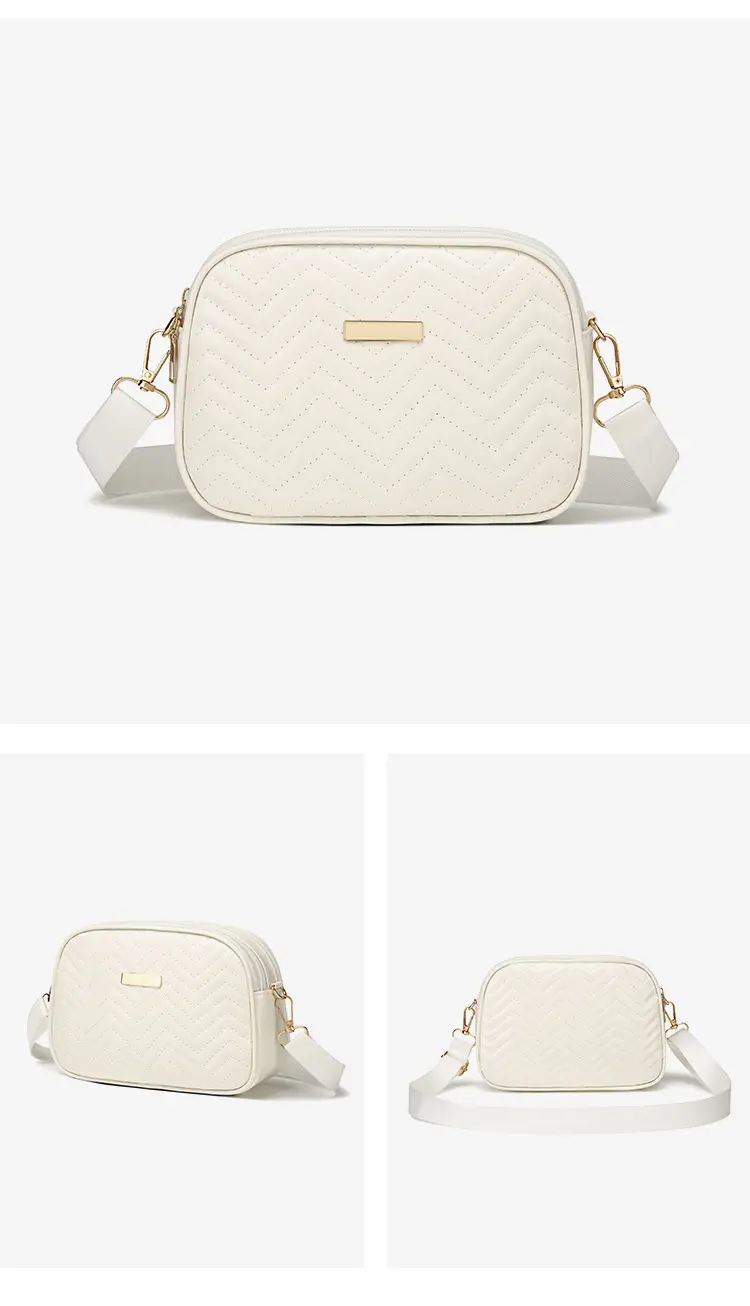 Double Zip Wave Crossbody Bag Brown 2024 — feature 16