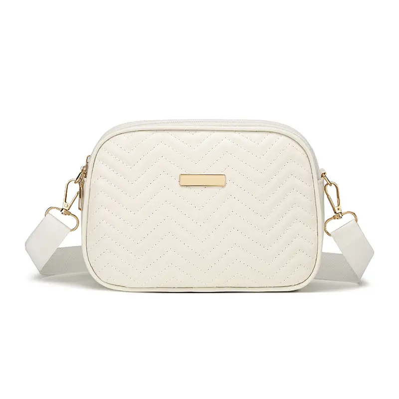 Double Zip Wave Crossbody Bag Brown 2024