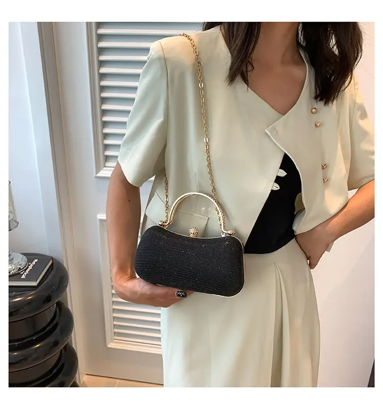 Women's Black Sparkle Shoulder Bag 2024 Spring Summer — feature 12